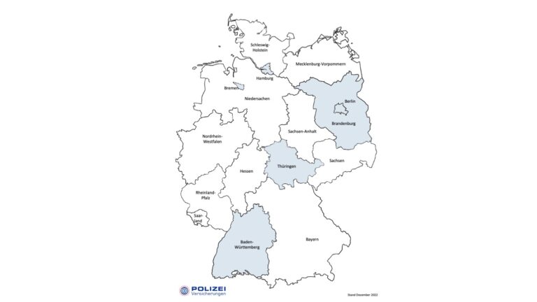 Kartenübersicht über die Pauschale Beihilfe der Bundesländer